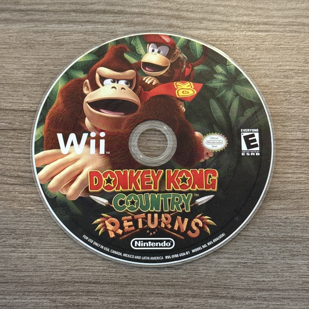 Nintendo Wii Donkey Kong Country Returns Disc Only Tested‎ (FREE SHIPPING)